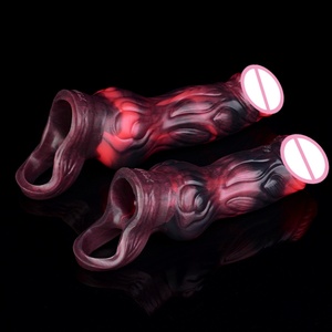 Vibrador con Funda para Pene Largo NNSX para Hombres, Retrasa la Eyaculación, Estimulador de Punto G de Silicona, Extensor de Pene Vibrante, Juguete Sexual Masculino - Product Image 2
