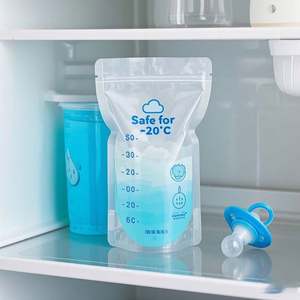 Sac de stockage de lait maternel congelable à double fermeture à glissière sans BPA avec bec étanche pour le stockage des aliments pour animaux de compagnie de sushi à chewing-gum - Product Image 5