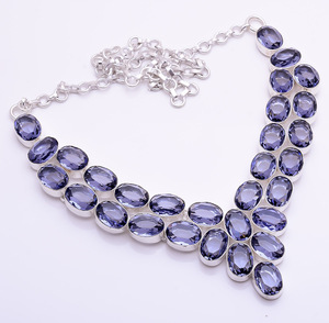 <b>925</b> Solid <b>Silver</b> Gemstone <b>Necklace</b>, Natural Amazonite Gemstone <b>Silver</b> Jewelry, Exporter <b>Silver</b> Gemstone <b>Necklace</b> Jewelry - Product Image 3