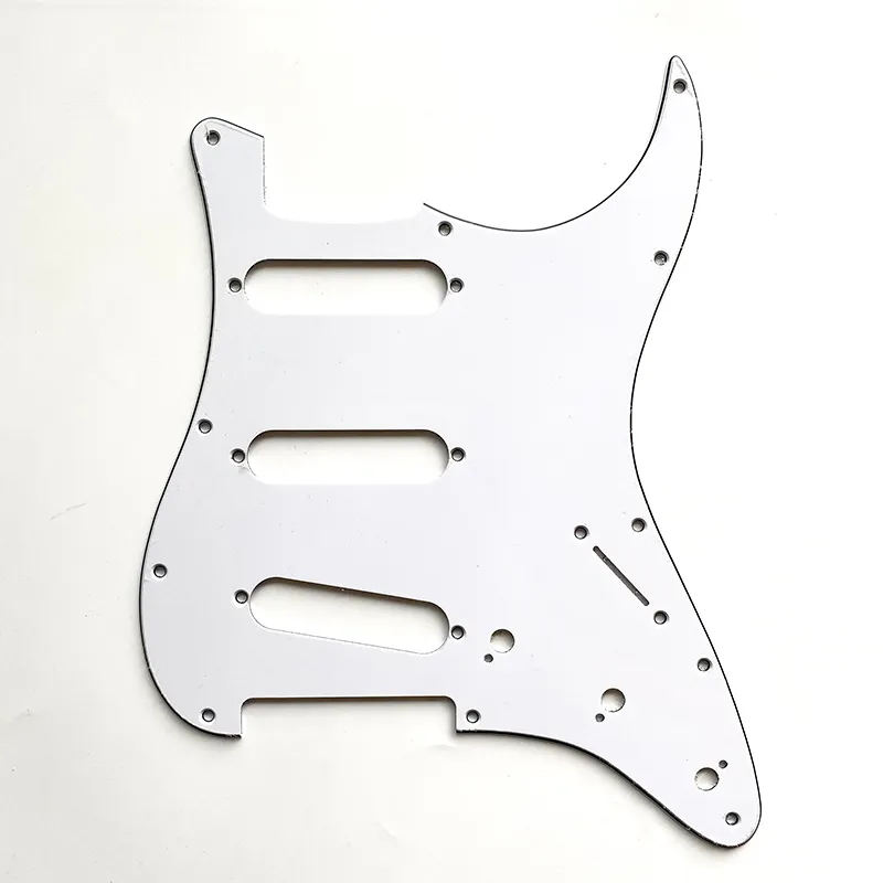 Ply pickguard, peça para guitarra elétrica, 11 orifícios branco, sss, prato de arranhão