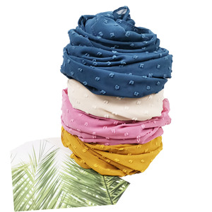 Bufanda de gasa con burbujas flocadas, hiyab para mujeres musulmanas, bufanda islámica transpirable de Color sólido, bufandas árabes, estilo de sombrero o estilo - Product Image 4