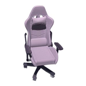High Quality Gray Swivel Gamer Chair with Headrest High Back Reclining <b>Footrest</b> Comfortable Fabric Gamer Seat - Product Image 1