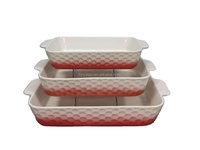 Ensemble de plats à pâtisserie rectangulaires en céramique, épaisseur personnalisée, plat à pâtisserie profond, utilisation polyvalente