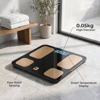Balance connectée intelligente avec logo personnalisé, rechargeable, pour la mesure de la graisse corporelle, étiquette privée, balance de salle de bain numérique fine, synchronisation avec l'application