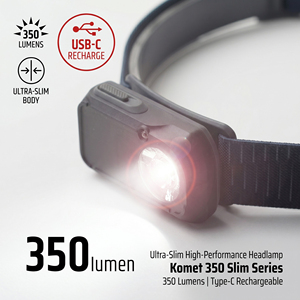 Lampe frontale USB-C 350LM conforme à la norme ANSI FL-1 pour le camping et le travail - Product Image 1