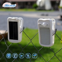 Lampe solaire intégrée Solarup IP65 avec pince, éclairage LED extérieur au lithium, grandes lampes solaires de jardin mobiles avec détecteur de mouvement