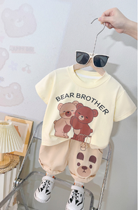 2025 nuovo stile costumi per bambini abbigliamento per bambini tutto cotone t-shirt set bambino costumi da bagno ragazzi abbigliamento 1-5 anni - Product Image 6