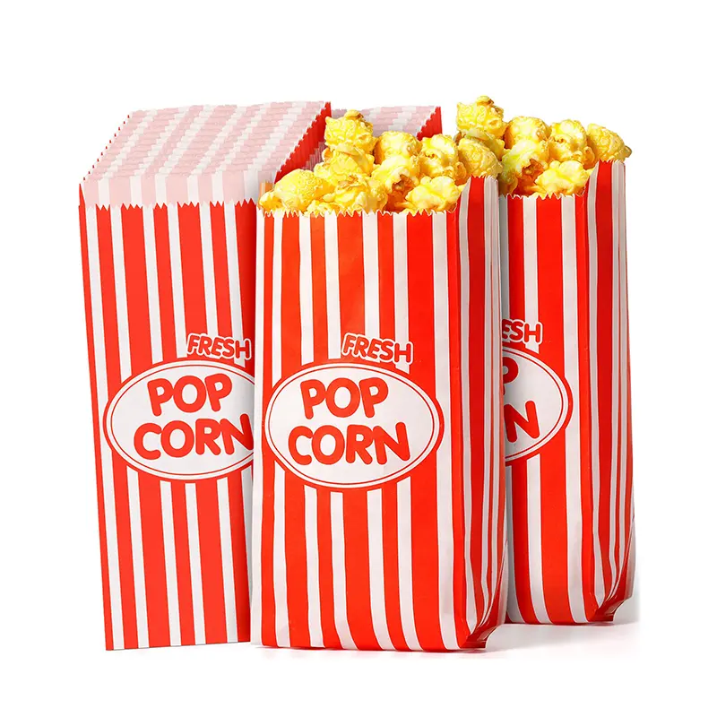 custom logo french fries candy bread popcorn paper bag microwave takeout chips pop corn food packaging bags