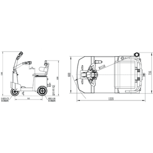 Véhicule de traction électrique de type remorque de 3000 kg 1100 N et petit véhicule de manutention monté <span class=keywords><strong>sur</strong></span> remorque, remorque à roues en caoutchouc plein - Product Image 3