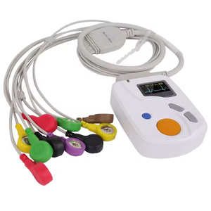 Moniteur de systèmes d'enregistreur <span class=keywords><strong>Holter</strong></span> ECG / <span class=keywords><strong>EKG</strong></span> dynamique médicale à 12 canaux <span class=keywords><strong>24</strong></span> heures avec analyseur de logiciel professionnel - Product Image 2