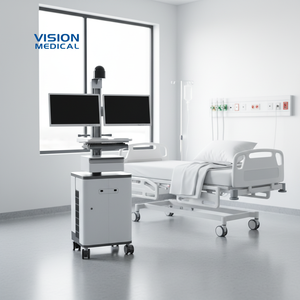 Chariot médical de télémédecine, chariot mobile, moniteur médical blanc, système de télémédecine, chariot d'ordinateur, 10 pièces - Product Image 4