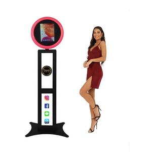 Giá rẻ xách tay ma thuật gương tôi Selfie Booth cho iPad Photo Booth RGB Dimmable LED vòng ánh sáng photobooth xã hội gian hàng Roamer - Product Image 1