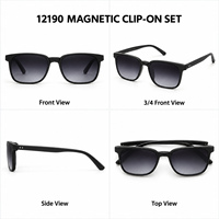 COOCHE Lunettes de soleil magnétiques 5-en-1 à clipser, verres polarisés TAC UV400, monture complète, fabricant d'optiques