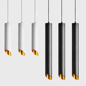 Lámparas Colgantes Modernas LED Atenuables de Ahorro de Energía, Diseño Nórdico, AC220V 7W 12W, Lámparas de <span class=keywords><strong>Tubo</strong></span> Largo Blancas/Negras para <span class=keywords><strong>Cocina</strong></span>, Comedor - Product Image 1