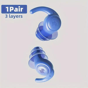 سدادات أذن للسباحة مريحة من السيليكون قابلة لإعادة الاستخدام مع إلغاء الضوضاء تحمي أذني سدادات العوامات - Product Image 5