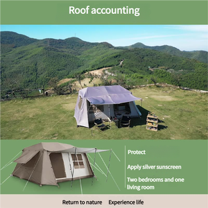 Tienda de Campaña Inflable de Doble Capa Oxford FN ZP-33 para 8 Personas, Una Habitación, Automática, de Lujo, Impermeable, 2000-3000 mm, Extra Grande para Camping - Product Image 3