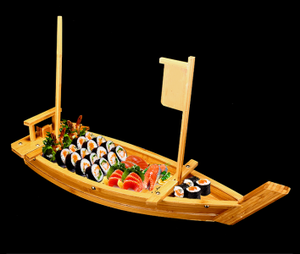 Bateau à <span class=keywords><strong>sushi</strong></span> en bois fait main écologique CIQ pour la fabrication de rouleaux de <span class=keywords><strong>sushi</strong></span> 60 CM en emballage individuel - Product Image 3