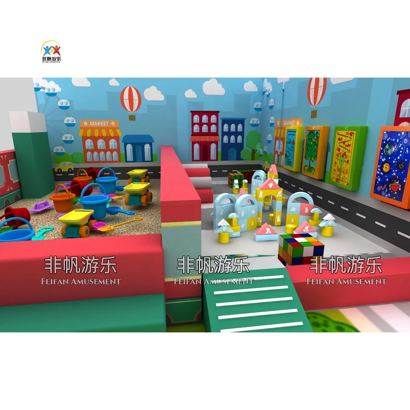 Nieuw Ontworpen Binnenspeeltoestellen Commerciële Kinderen Kinderen Soft Play Happy Zone Fabrikanten Gratis Planning