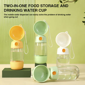 Dispenser air anjing portabel kustom pabrik penjualan terbaik 2025 mangkuk plastik silikon otomatis grosir untuk penggunaan makanan air - Product Image 2
