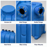 Système compact de relevage des eaux usées 160L avec réservoir PE DN50 pour drainage des sous-sols et salles de bain de villas