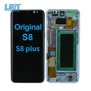 DISPL Layar Sentuh Samsung Galaxy S8 LCD, Pengganti Rakitan Digitizer Layar Sentuh G950 G950F S8Plus S8 + G955 100% Asli