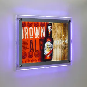 light box led rgb led light wall art frame transparent acrylic for night light
