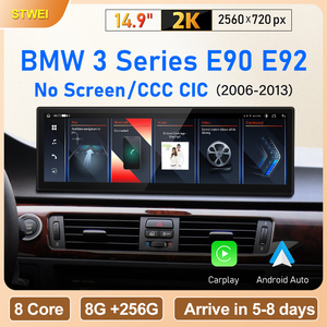 เครื่องเล่นมัลติมีเดียในรถยนต์ระบบแอนดรอยด์ขนาด 14.9 นิ้ว พร้อมระบบนำทาง GPS สำหรับรถยนต์ BMW ซีรีส์ 3 รุ่น E90 E92 รองรับ Wireless Carplay และ Android Auto - Product Image 2