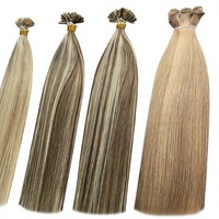 Extensions de cheveux russes Dragonbeauty pré-collées, 100% cheveux humains Remy, double épaisseur, pointe en U, vente en gros, promotion