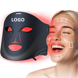 4 colores de silicona LED terapia de luz máscara de belleza NIR cerca de la cara facial infrarroja máscara de terapia de luz roja - Product Image 1