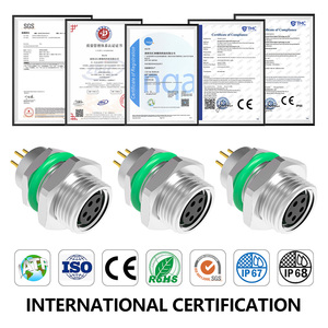 Ô Tô Điện Không Thấm Nước Kết Nối Pcb M8 5 Pin B-Mã Phía Trước Khóa Nữ Ổ Cắm M10 * 0.75 Ổ Cắm Kết Nối - Product Image 4