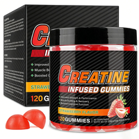 Gummies de créatine monohydrate à marque privée, supplément nutritionnel sportif, favorise la croissance musculaire et l'énergie – Approvisionnement direct usine