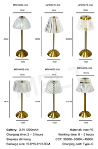 Khách sạn pha lê có thể sạc lại nhà hàng đèn bàn sang trọng <span class=keywords><strong>LED</strong></span> hiện đại không dây cảm ứng điều khiển bàn ánh sáng lampada da tavolo - Product Image 3