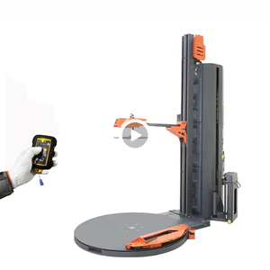 เครื่องพันพาเลทอัตโนมัติเต็มรูปแบบประสิทธิภาพสูง พร้อมมอเตอร์ PLC ควบคุมระยะไกล สำหรับบรรจุภัณฑ์อาหารและเครื่องดื่ม ฟิล์มยืด ไม้ - Product Image 1