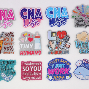 Tùy chỉnh bán buôn một loạt các DIY Acrylic vá dấu hiệu Bookmark treo có thể được thực hiện hai lần ma thuật dán - Product Image 3