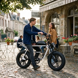 <span class=keywords><strong>Vélo</strong></span> électrique à pneus larges 7 vitesses, E-bike tout-terrain pour la conduite en cross-country et les loisirs - Product Image 6