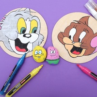 Ensemble de stylos marqueurs à peinture acrylique à base d'eau de 15 mm pour le dessin artistique