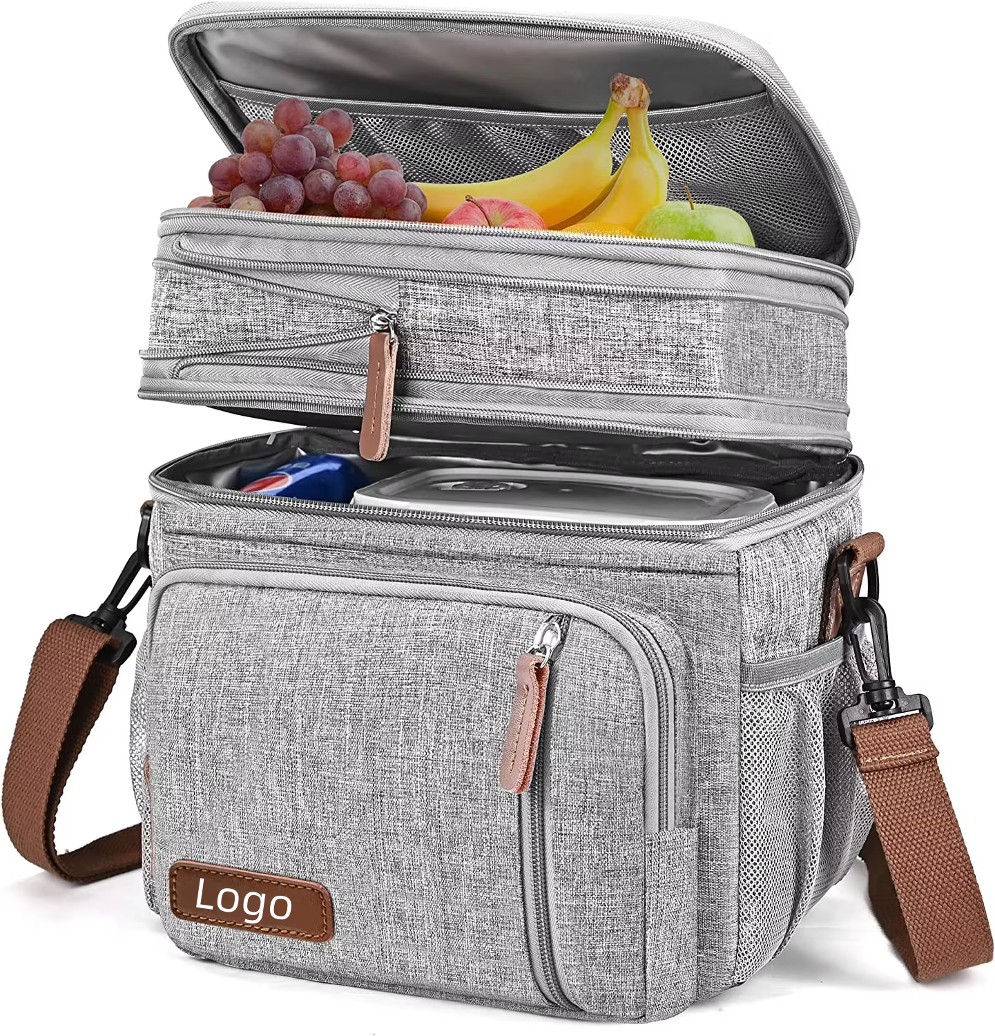 Reusable Tote Lunch Cooler Bag Multi-Compartment