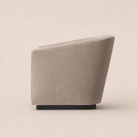 Fauteuil club en velours rembourré, siège de salon individuel avec coussin épais et dossier incurvé, mobilier de salon pour la maison