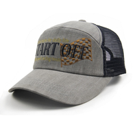 Offre Spéciale personnalisé broderie maille sport casquette de Baseball Gorras vente en gros 7 panneau structuré réglable camionneur chapeau