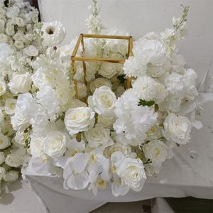 GreenLife - Decoración de Hojas Artificiales Verdes y Flores Blancas para Candelabros, Centro de Mesa para Bodas - Product Image 1