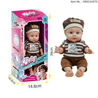35cm Reborn Baby 14 pouces Mini Soft Full Vinyl Body Reborn Toddler Doll Baby for Girls