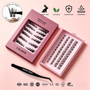 Nuevos Diseños de Pestañas Postizas Mate Pre-Encoladas de Larga Duración, Fáciles de Aplicar, para un Aspecto Natural, Venta al por Mayor, Pestañas en Racimo DIY - Product Image 1