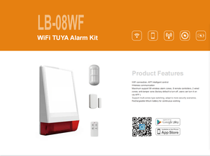 Wasserdichte Sirenen alarmsysteme für den Außenbereich Wifi Tuya Home Security Smart Alarmsystem Tuya App Control Smart - Product Image 5