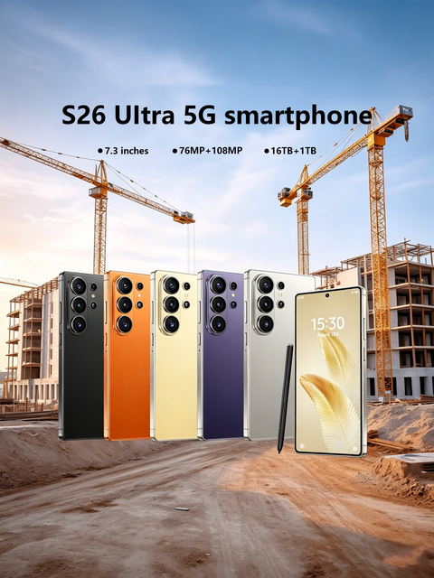 Global Version S26 Ultra 5G Cellphone 16GB+1TB 7.3inch Display 72+108MP Triple Camera cheap phone