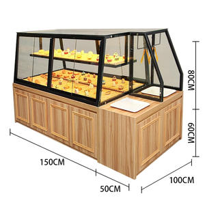 ตู้โชว์เค้กตู้โชว์เบเกอรี่ชั้นแสดงขนมปังขนาดกำหนดสีได้เอง - Product Image 3