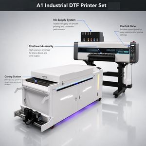 Wholesale A1 Dtf Printer Dual XP600 with Shaker Purifier 60cm Eco Friendly Heat Transfer <b>Machine</b> for T-Shirt - Product Image 1