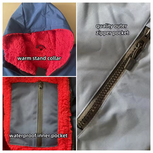 Robe à <span class=keywords><strong>langer</strong></span> doublée <span class=keywords><strong>Sherpa</strong></span> Veste d'hiver imperméable Design personnalisé Parka de bain Vente en gros - Product Image 6