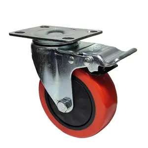 Ready to Ship 4 inch Medium Duty pp material swivel Caster wheels for industry