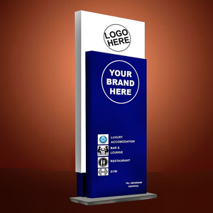 Soporte de suelo iluminado para exteriores personalizado, edificio de bienes raíces, letrero de pilón de señalización Led Wayfinding para aeropuerto - Product Image 2