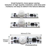 DC5-24V 3A Module d'induction de corps humain infrarouge LED lampe d'armoire Module de commutateur de capteur de corps humain avec détection de lumière